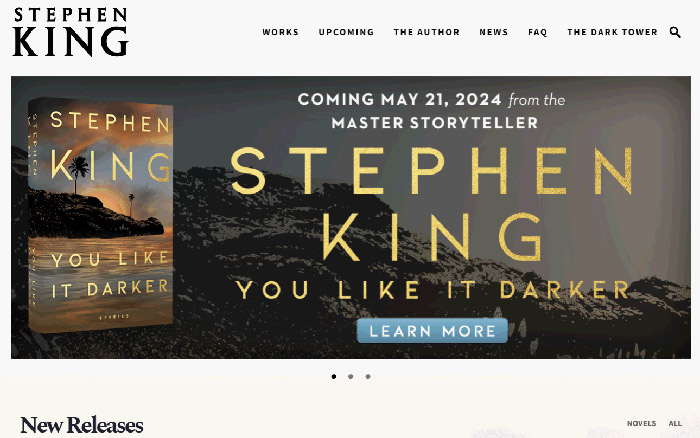 Stephen King Author Website